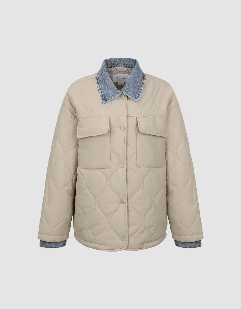 Drop Shoulder Sleeve Padded Coat